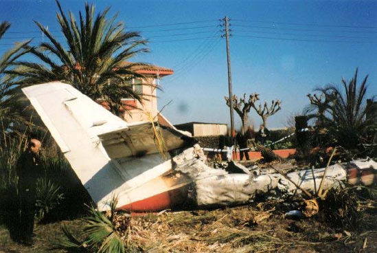 Accidente de una avioneta en Gavà Mar (1998)